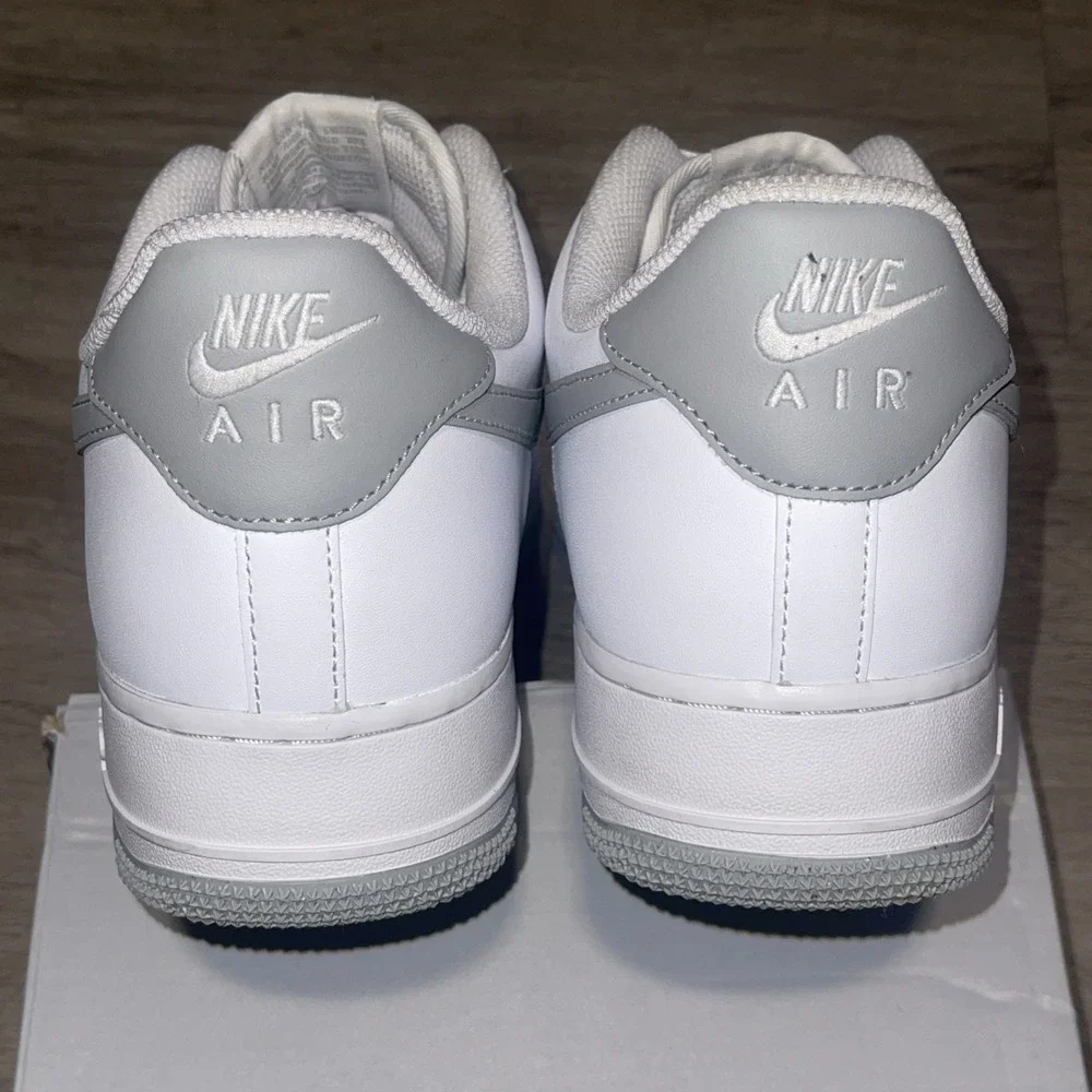 Size 12- Nike Men's Air Force 1 '07 White Light Smoke Grey FJ4146-100